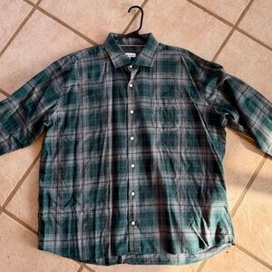 Peter Millar Forest and Charcoal Plaid flannel Shirt